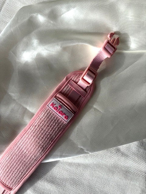 Collier pour chien en velours côtelé – Rose poudré